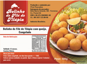 RÓTULO BOLINHO DE TILÁPIA...